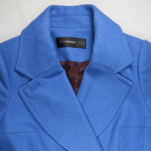 KOOKAI Paris Jacket Coat Peacoat US 6 Wool Blend - Picture 4 of 8